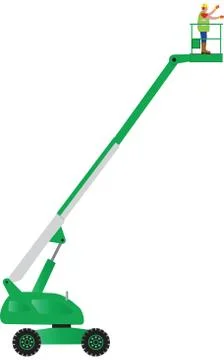 Green cherry picker Stock Illustration