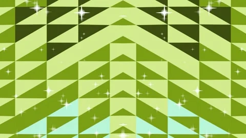 Green Chevron Geometric Pattern with Sparkling Stars Motion Graphics Stock Footage 329594000