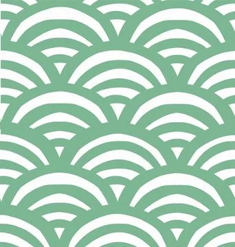 Green chevron geometric seamless pattern ornament illustration Stock Illustration