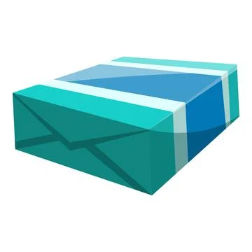 Green chewing gum pack with blue transparent wrapper Stock Illustration