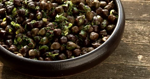 Green Chickpea Chaat or Harbara Chat. Stock Footage 307952762