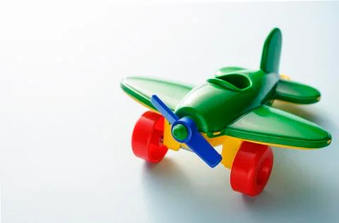 Green children's plane Stock Photos