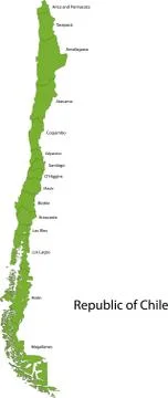 Green chile map Stock Illustration