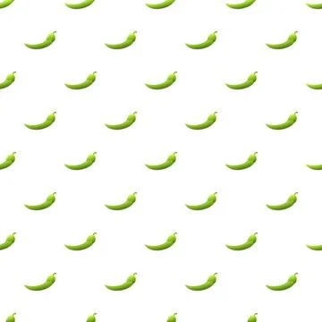 Green chili pepper pattern creating a seamless background Stock Illustration