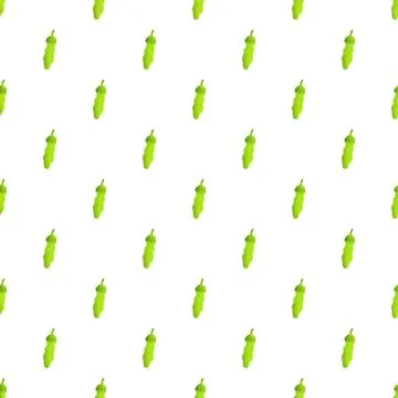 Green chili pepper vegetable seamless pattern background Stock Illustration