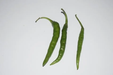 Green Chilis Stock Photos