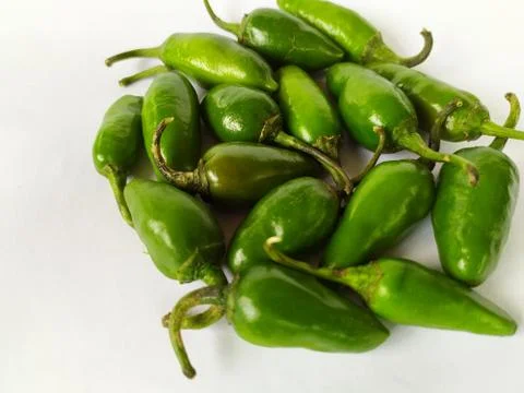 Green chilli , an essential ingredient. Stock Photos