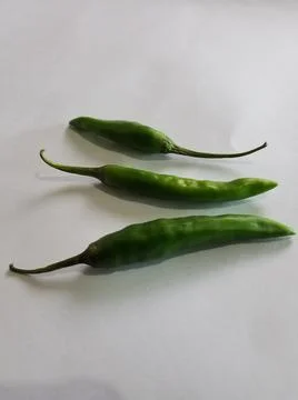 Green chilli, groene Chilli, piment vert Stock Photos