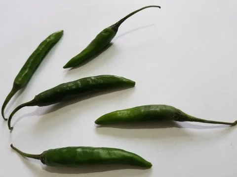 Green chilli, groene Chilli, piment vert Stock Photos