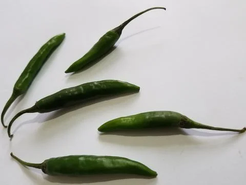 Green chilli, groene Chilli, piment vert Stock Photos