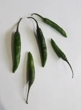 Green chilli, groene Chilli, piment vert Stock Photos