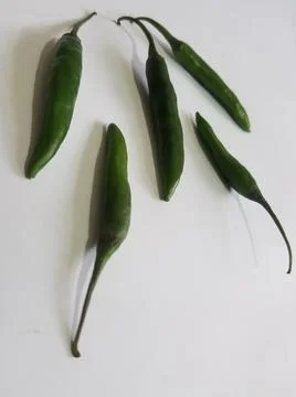 Green chilli, groene Chilli, piment vert Stock Photos