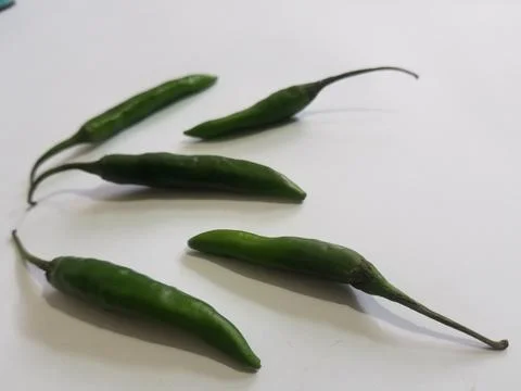 Green chilli, groene Chilli, piment vert Stock Photos