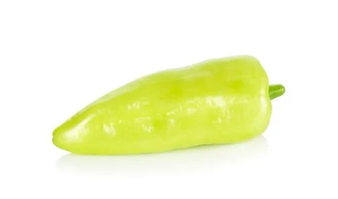 Green chilli isolated on the white background Stock Photos