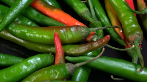 Green Chilli Rotational Background Video stock 134584449