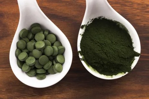 Green chlorella Stock Photos