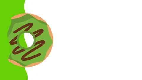 Green Chocolate Drizzle Donut Stock Footage 335637428