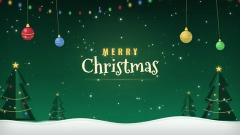Green Christmas Animation Loop with Glowing Lights 스톡 동영상 346627645
