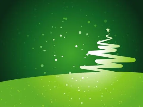 Green Christmas Background Stock Illustration