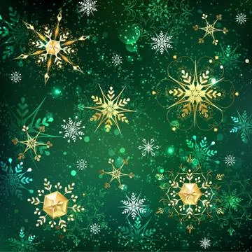 Green Christmas background Stock Illustration