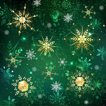 Green Christmas background Stock Illustration