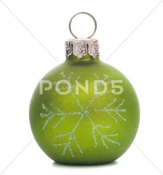 Green christmas ball Stock Photos