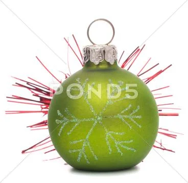Green christmas ball Stock Photos