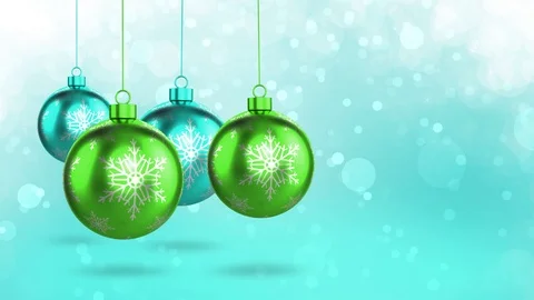 Green Christmas Decorations Stock Footage 97896783