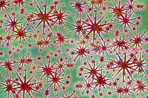 Green christmas red foil pattern star twinkle shiny golden wrapping design Illustrazione stock