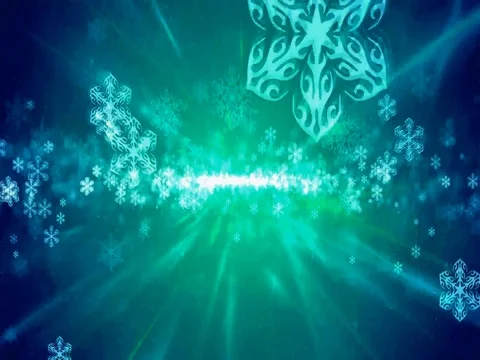 Green Christmas Snowflake Particles Stock Footage 73618062