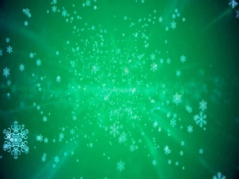 Green Christmas Snowflakes Stock Footage 73618072