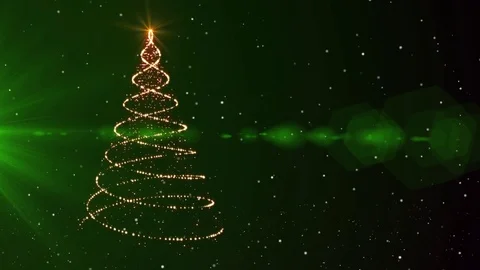 Green Christmas tree animation Stock Footage 83599820