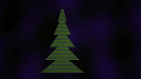 Green Christmas Tree on Dark Background. Stock Footage 336701695