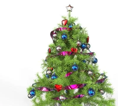 Green Christmas Tree Stock Illustration