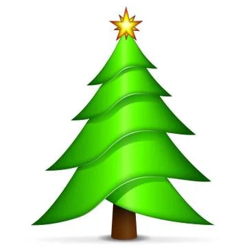 Green christmas tree Stock Illustration