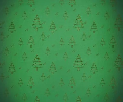 Green christmas tree pattern Stock Illustration