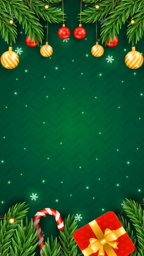 Green Christmas Vertical Background Animation Stock Footage 292517320