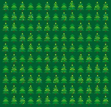 Green Christmas wrapping Illustrazione stock