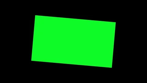 Green chroma key rectangle zooms out on black background Stock Footage 331767988