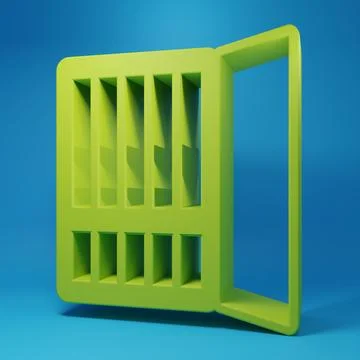 Green Cigarette case icon isolated on blue background. Tobacco sign. Smokin.. Ilustração Stock