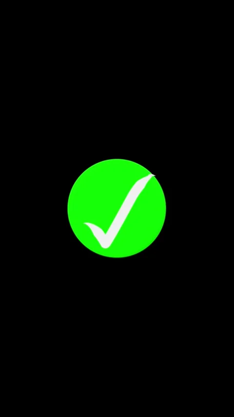 Green Circle with animated White Check Mark Symbol image photo 動画素材 344858814