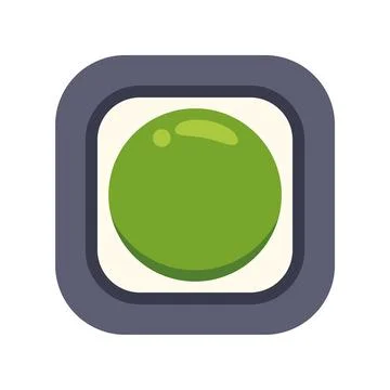 Green circle app icon button vector illustration Illustrazione stock