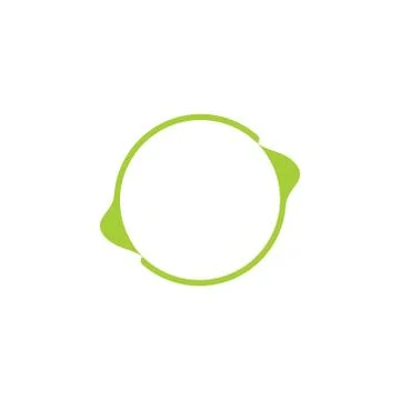 Green circle arrow leaf frame logo vector Stock Illustration