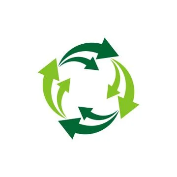 Green Circle Arrow Logo Template Illustration Design. Vector EPS 10. Stock Illustration