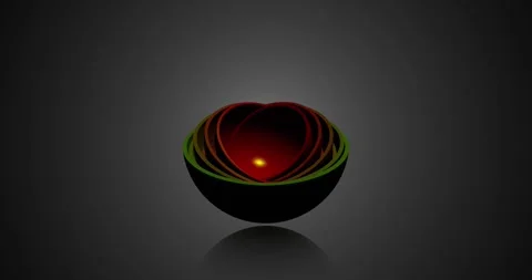 Green circle on black background Stock Footage 267717431