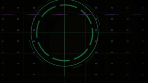Green circle on black background. Stock Footage 340031250