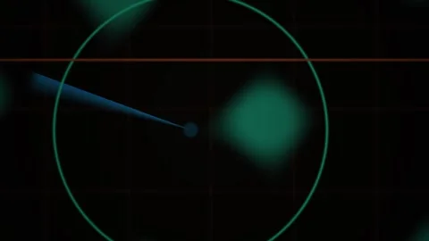 Green circle with blue laser beam. Stock Footage 340031315