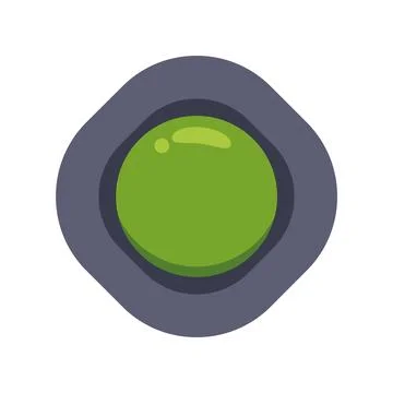Green circle button ui web design element Stock Illustration