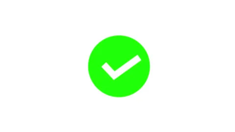 Green circle check mark animation clip. 動画素材 331897793