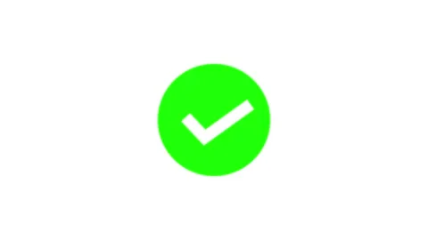 Green circle with check mark motion graphic. Vidéo 331897794
